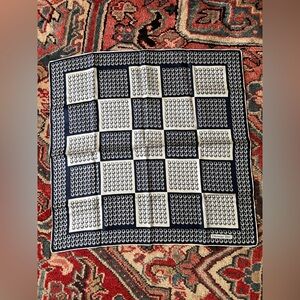 Dior Classic Monogram Silk Square Scarf in Navy